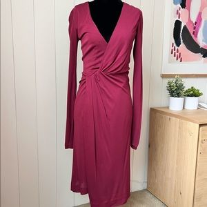 Gucci Maroon Wrap Dress
